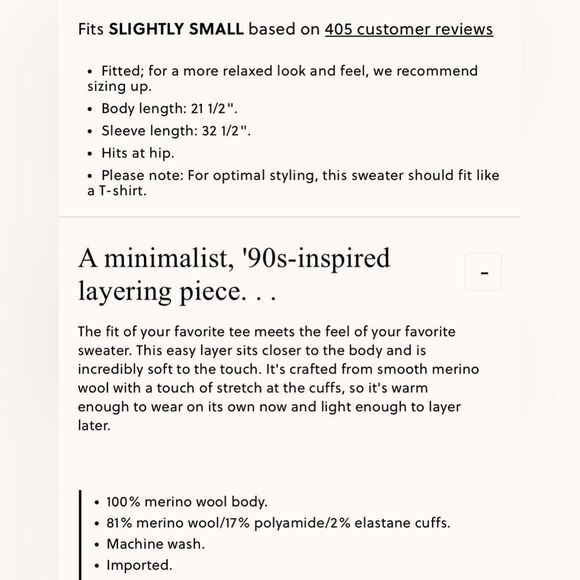 NWT J CREW Carolyn fitted crewneck sweater in merino wool in Sand Ivory - Picture 5 of 7